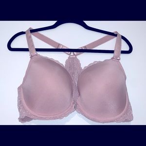 LIKE NEW Adore Me Bra 42D Leia Contour Plus Size Lace Racerback in Mauve